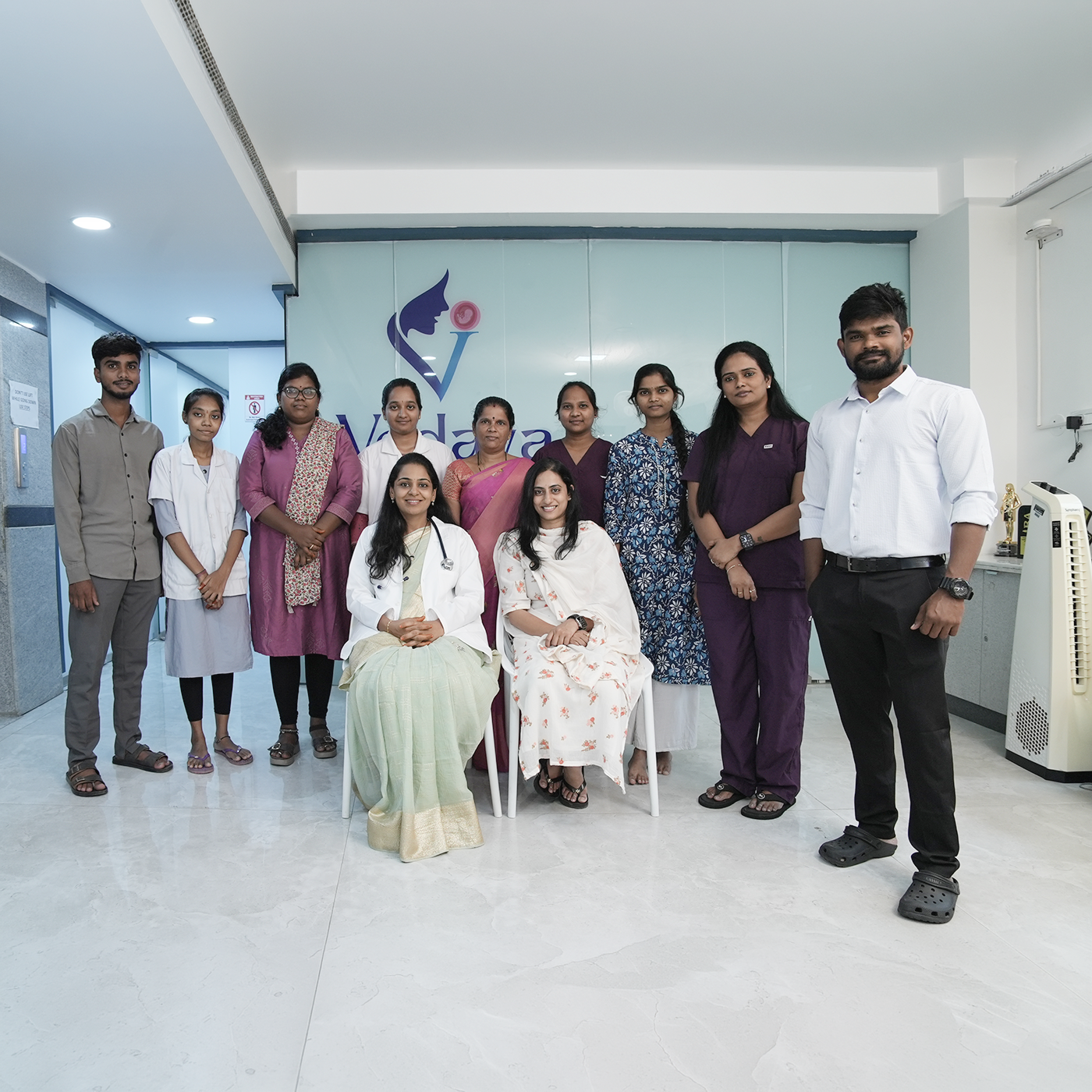 Vedaya core team together at the hospital
